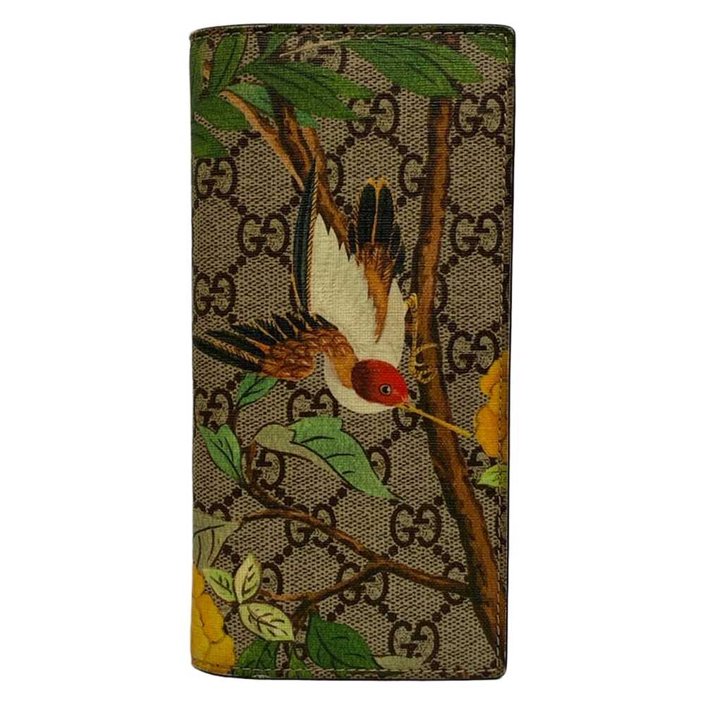 Gucci GG Supreme / Gucci Tian Long Wallet 427011 Dark Brown Beige Multi - Picture 1 of 8